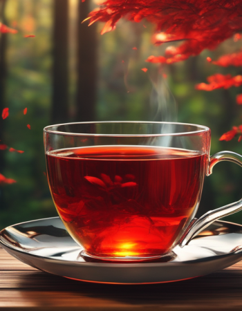 wide-angel-cup-red-tea-from-top-wooden-table-forest-in-bacjground-highly-detailed-intricate-ci-258665629